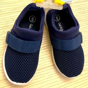 Cat & Jack Navy Blue Toddler Slip On Sneaker with Velcro